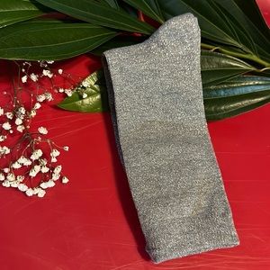 Silver light grey shiny socks size 5-9 women